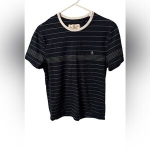 Original Penguin Navy and White Striped T-Shirt